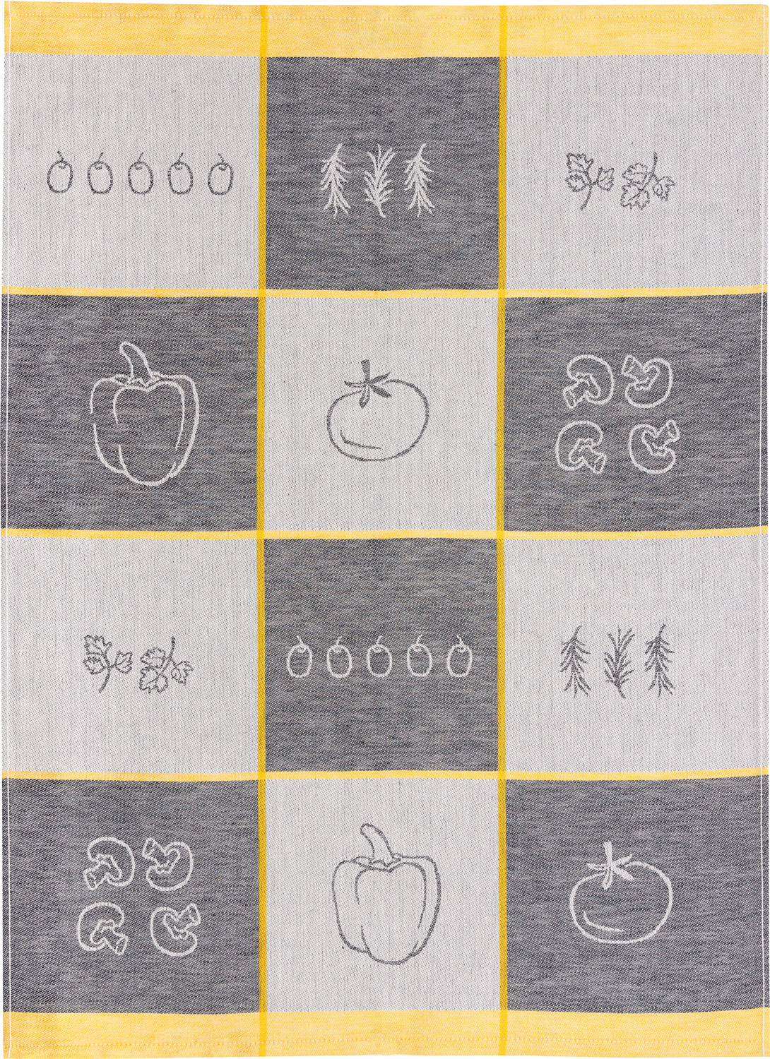 Kracht HL Küchentuch gewebt GEMÜSEKARO | 17 Anthrazit