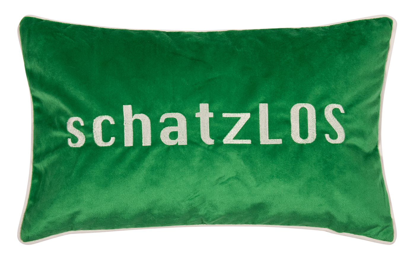 Pad Kissenhülle Letters SCHATZLOS | white-rich green