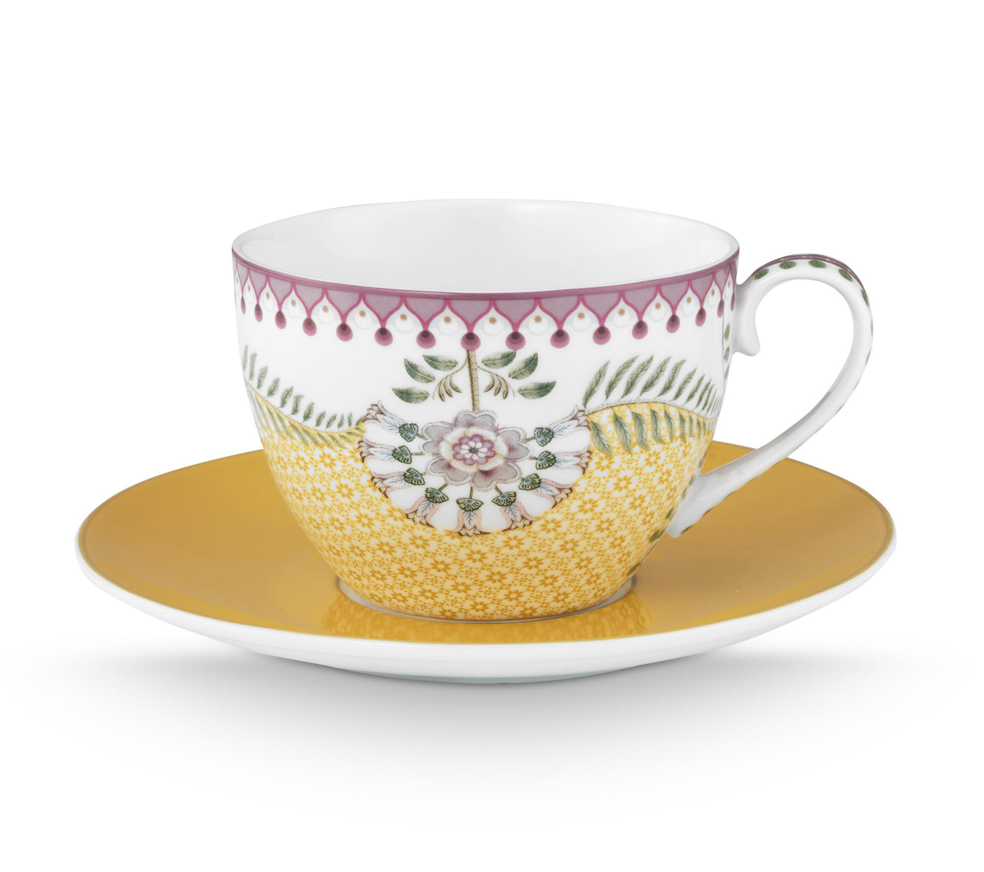 Pip Studio 3er Set Tasse & Untertasse Lily & Lotus | Yellow