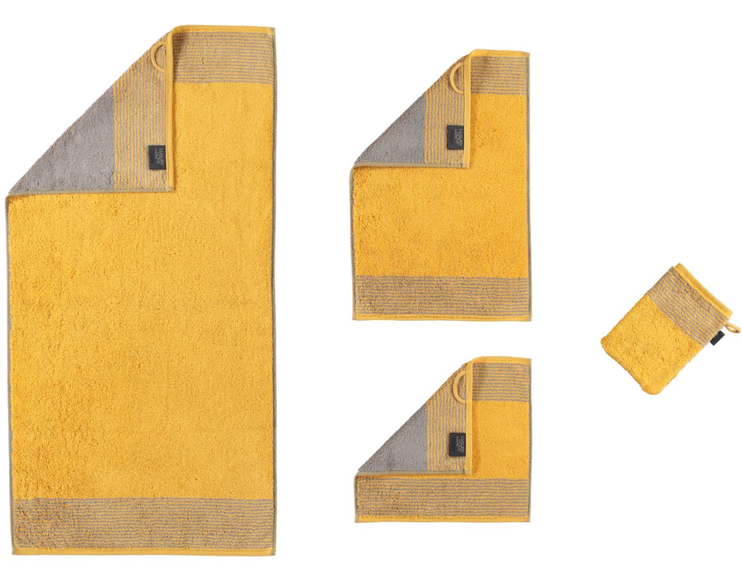Cawö Handtuch Luxury Home  Two-Tone 590 | 57 Curry