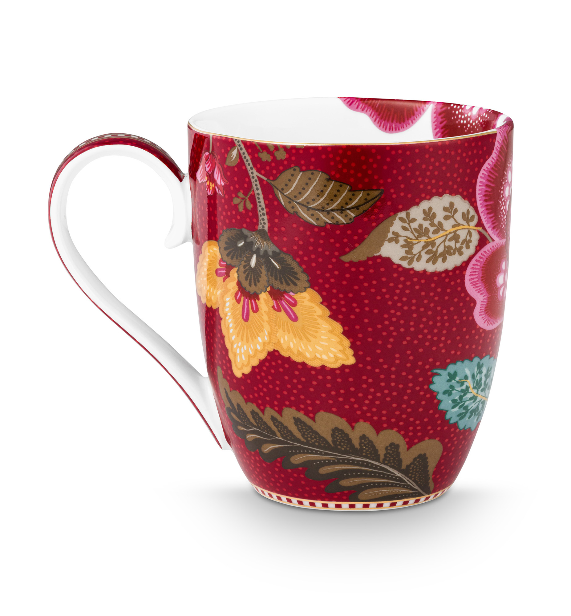 Pip Studio 2er Set Becher XL Blooming Tales | Dark Red