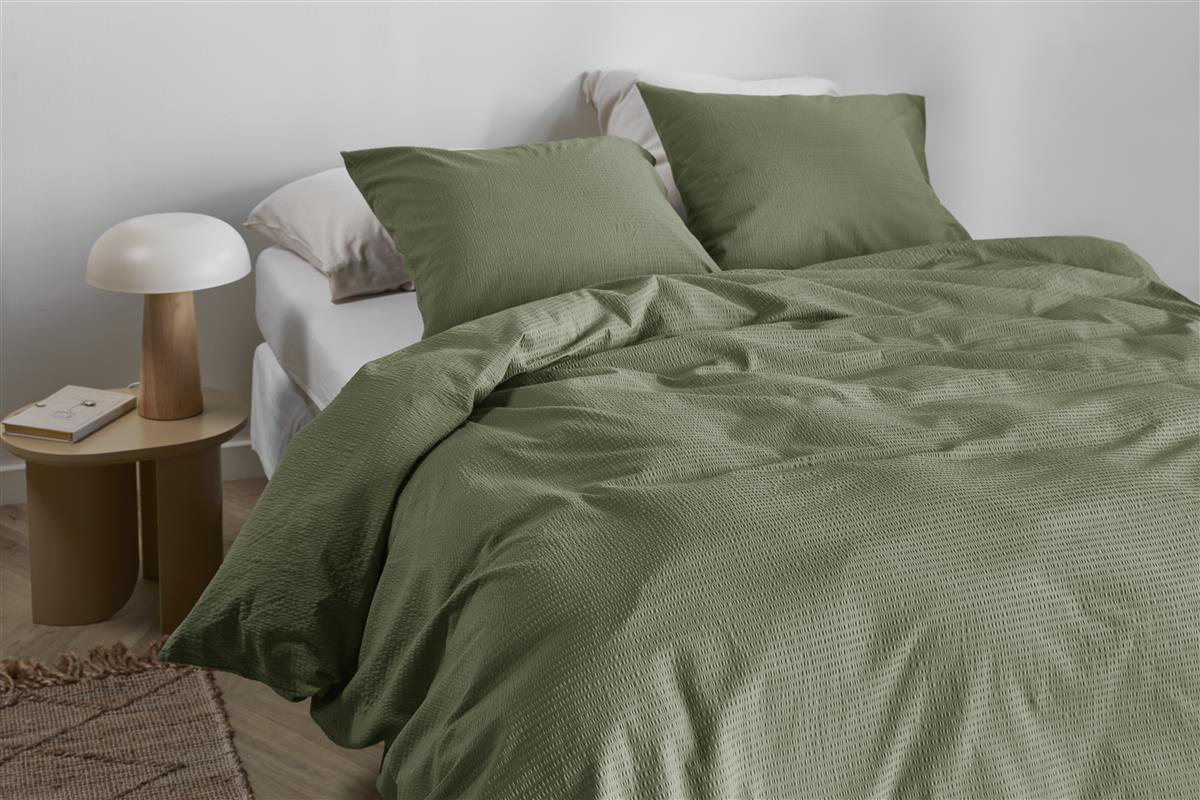 Beddinghouse Seersucker-Bettwäsche Summer | Grün