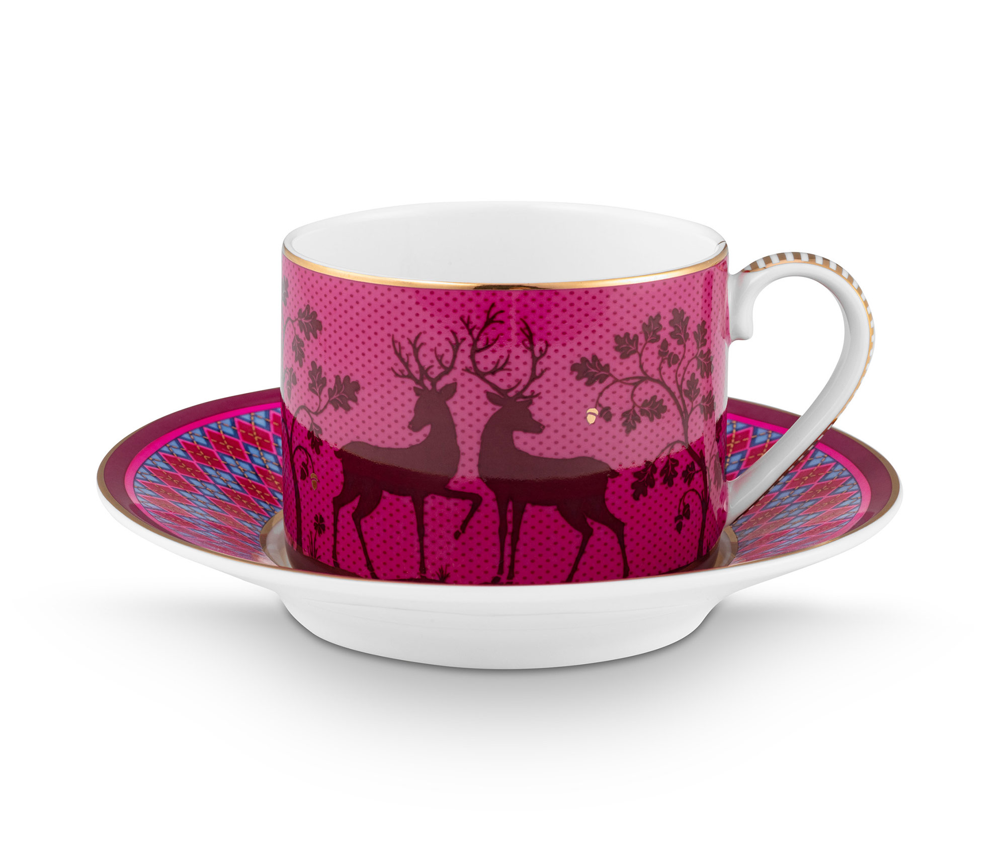 Pip Studio Tasse & Untertasse Deerest Darling | Pink