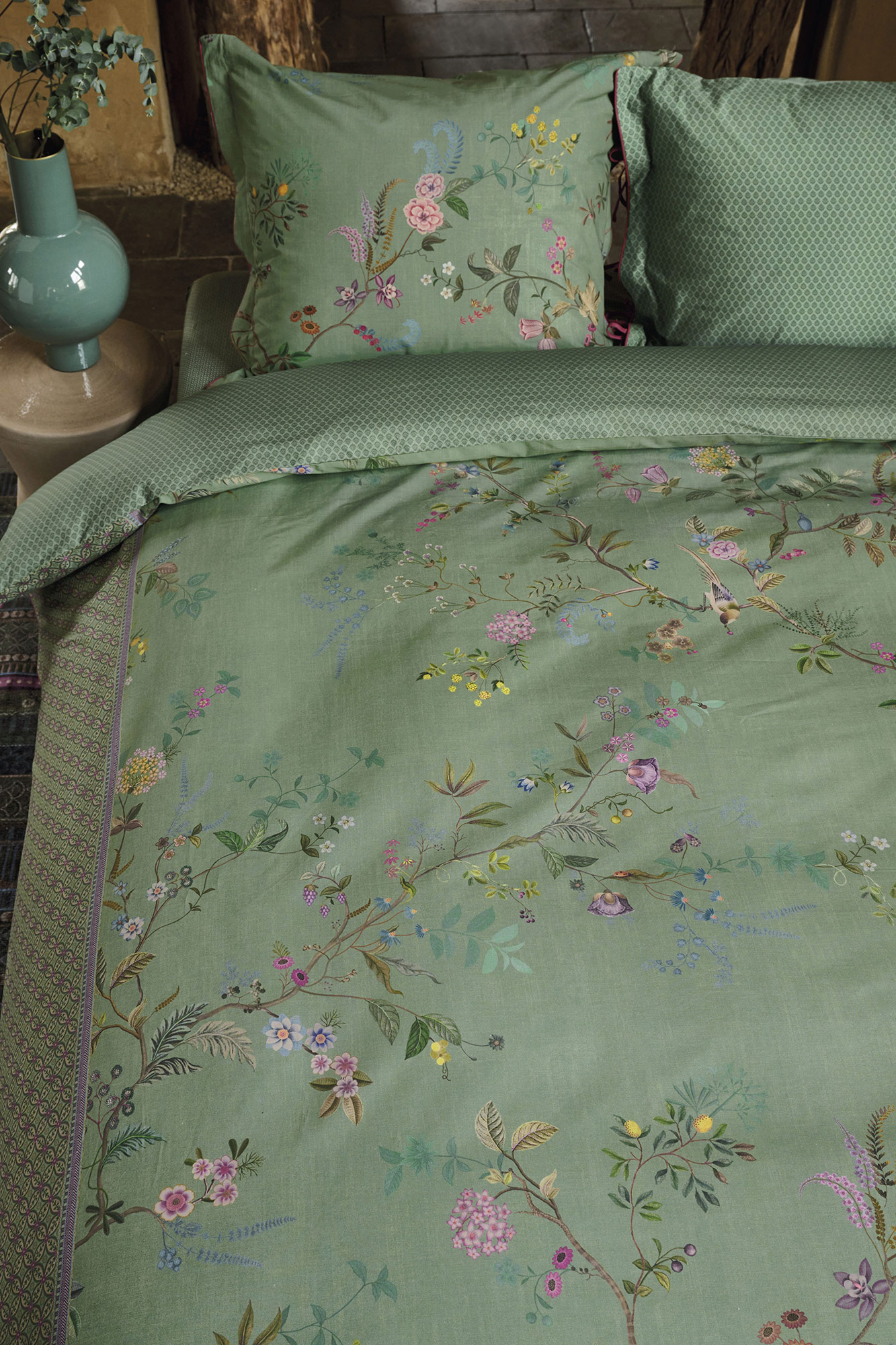 Pip Studio Perkalbettwäsche Bustani | Green