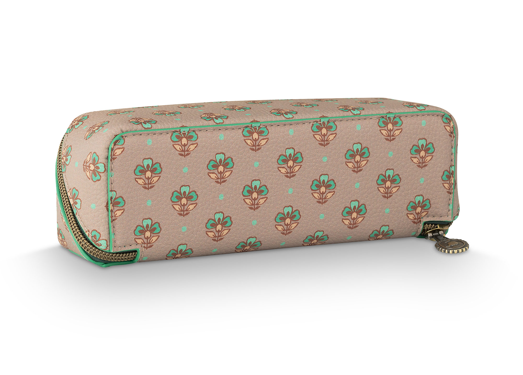 Pip Studio Kosmetiktasche Jaipur Flower | khaki-grün
