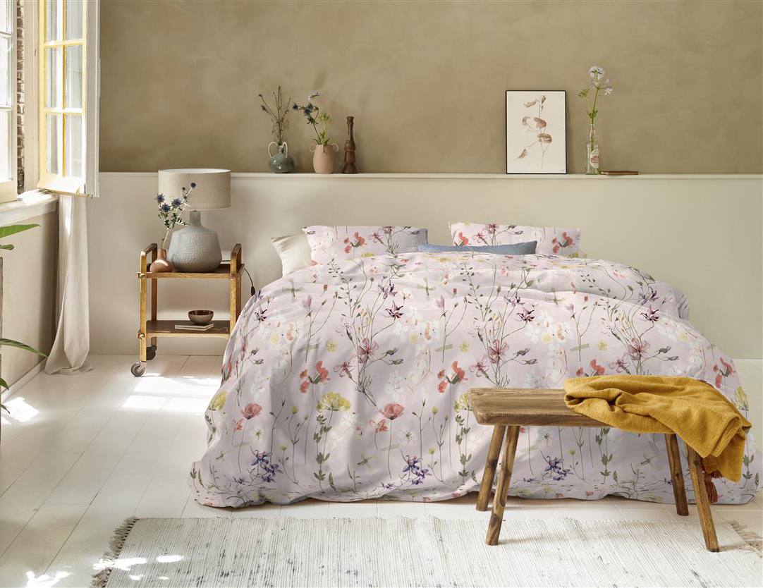 Beddinghouse Baumwoll-Bettwäsche Flowerlove | Sand