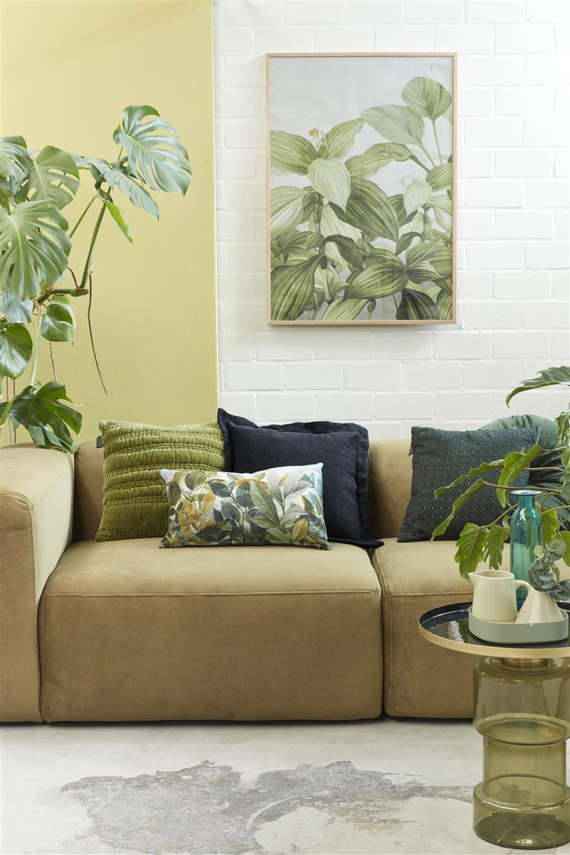 Beddinghouse Dekokissen Quilta | Olivgrün