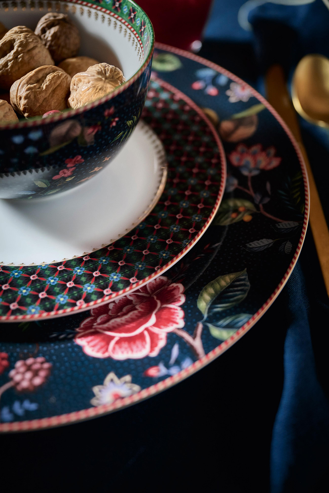 Pip Studio Frühstücksteller Berry Blues | grün