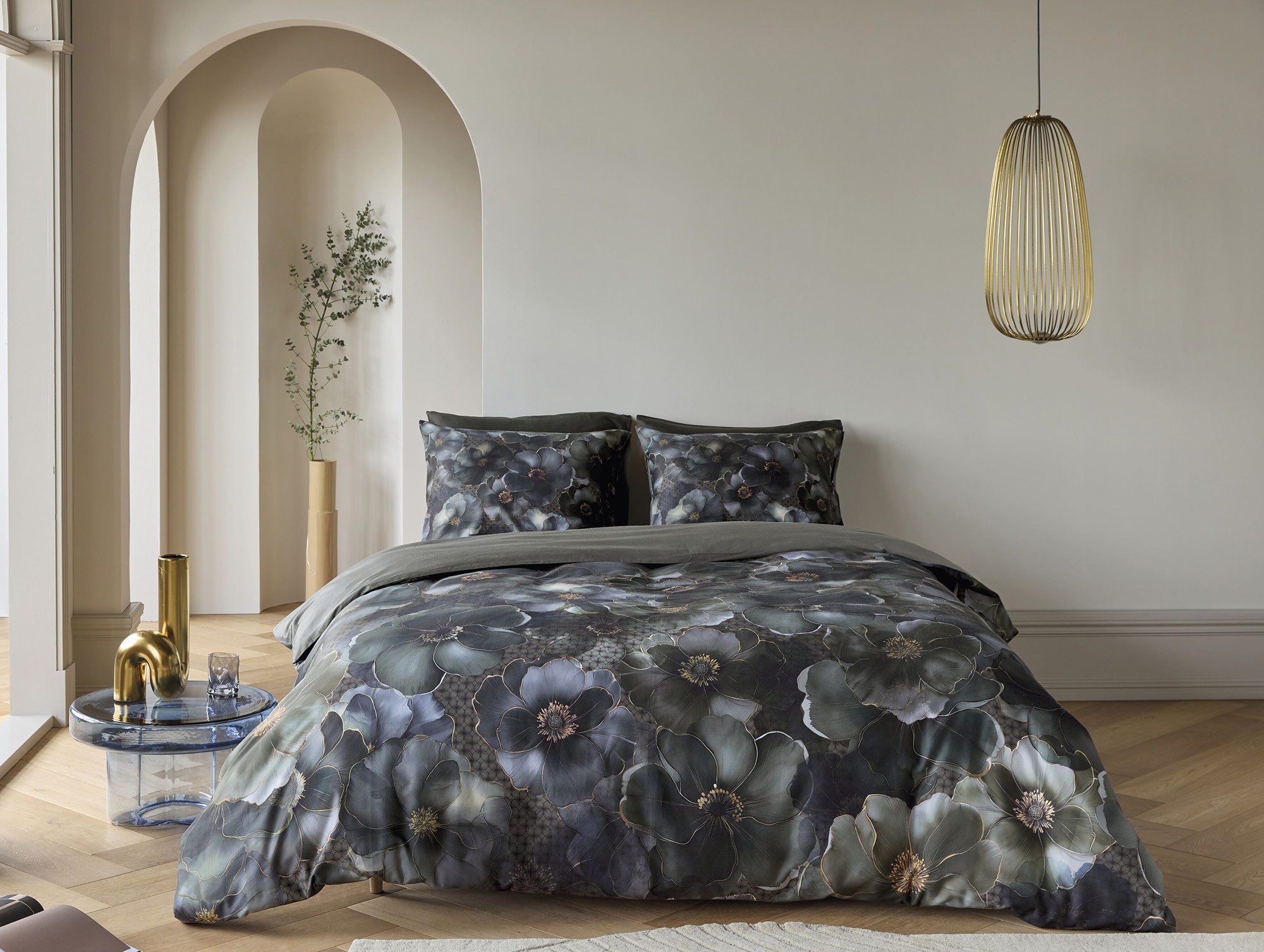 Beddinghouse  Baumwoll-Bettwäsche Decorum | graugrün