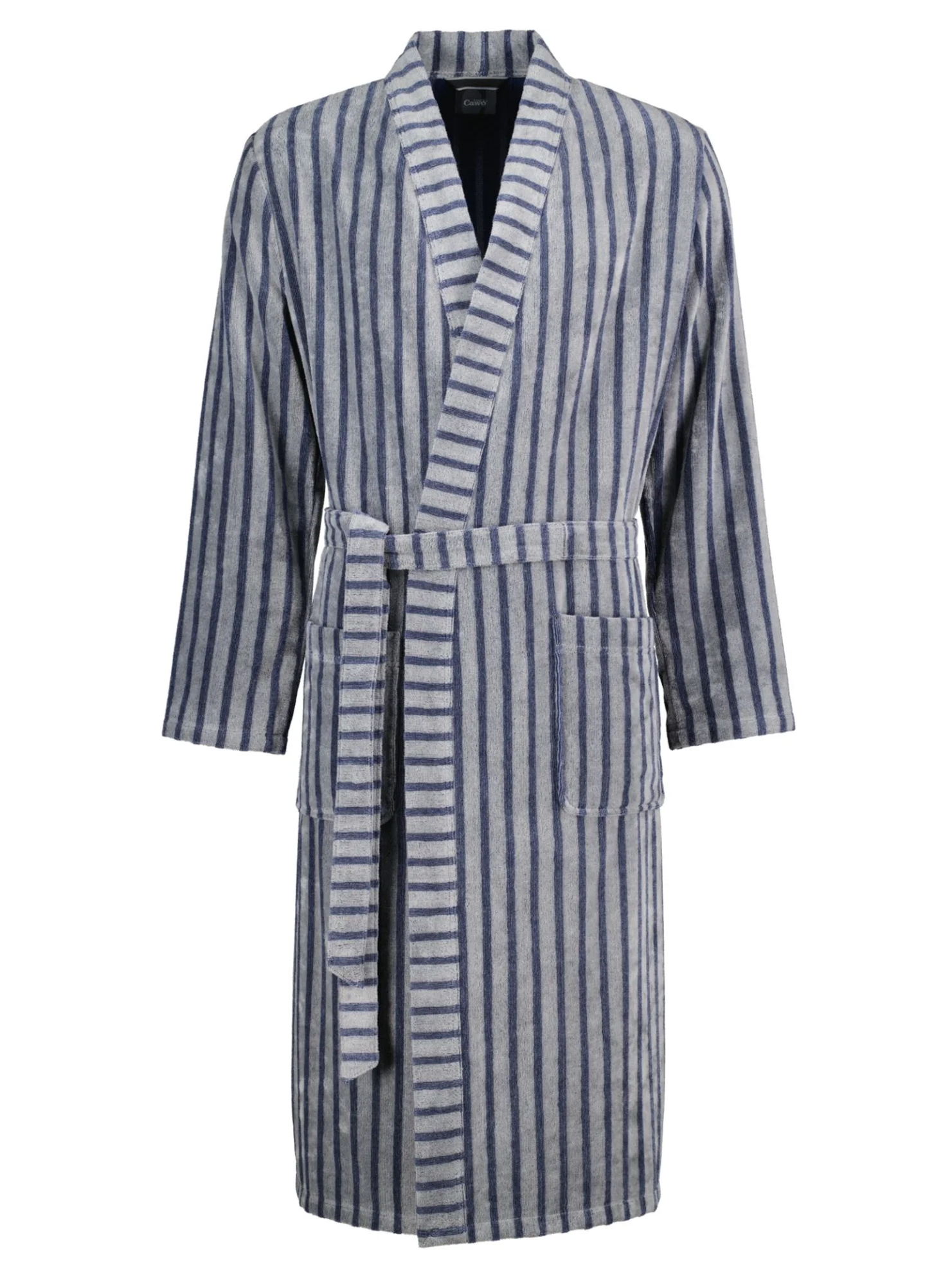 Cawö Herren Kimono-Bademantel 5505 | 17 denim