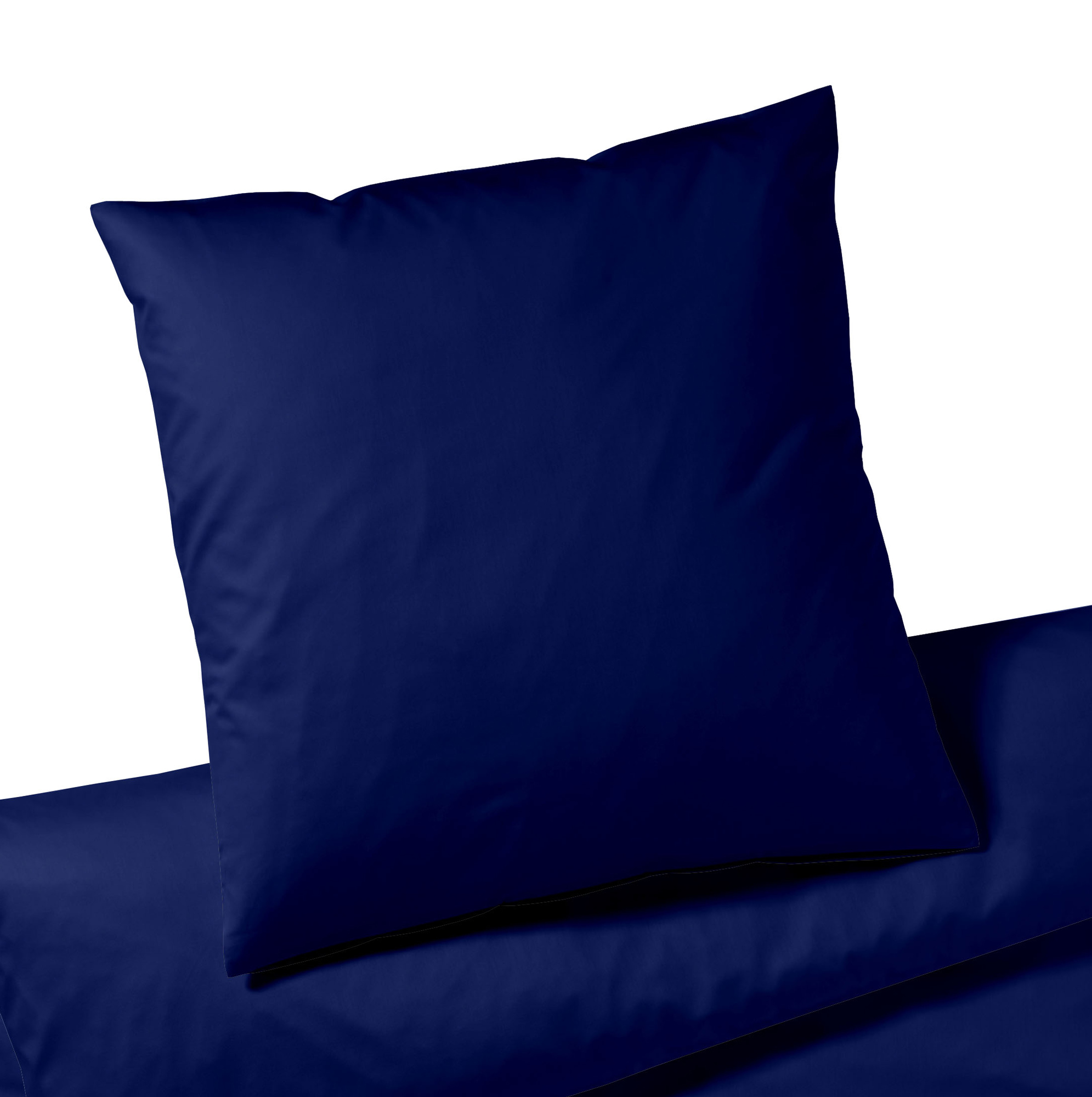 Elegante Mako Satin Kissenhülle  | 20 marine