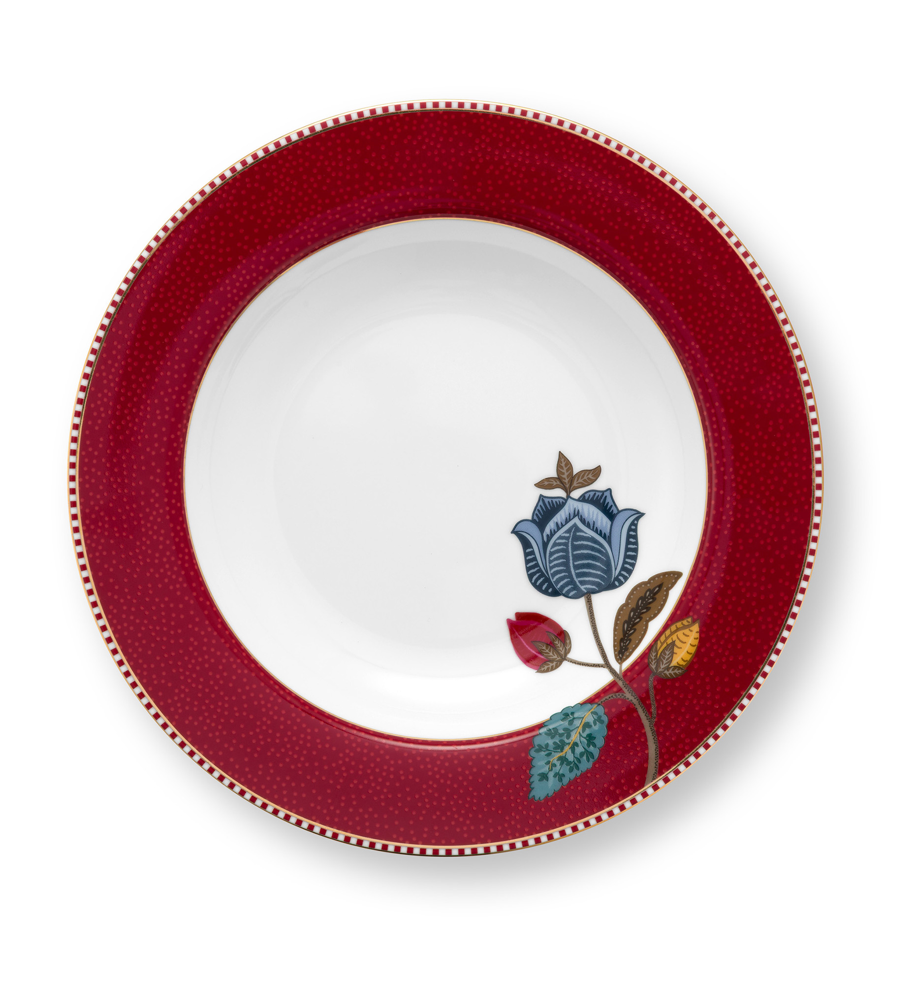 Pip Studio tiefer Teller Blooming Tales | Dark Red