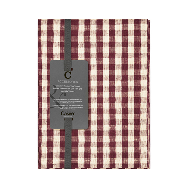 Cawö Geschirrtuch Linen Classics 538 | 83 burgund