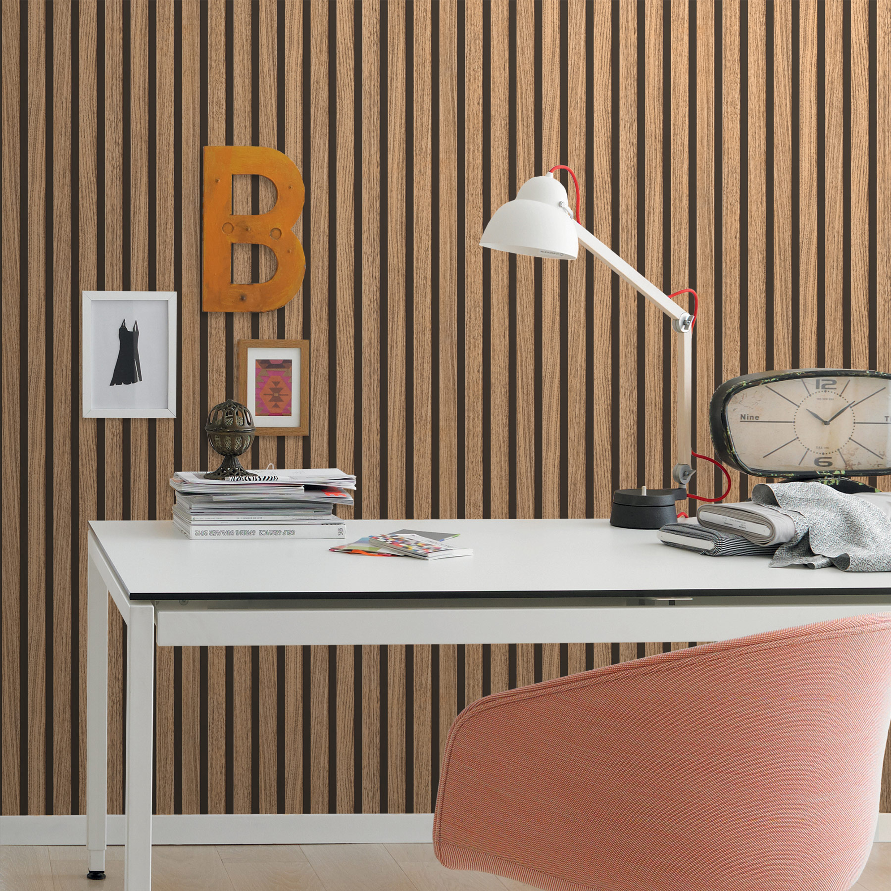 Rasch Tapete Homestyle braun Streifen Holz-Paneel 278408