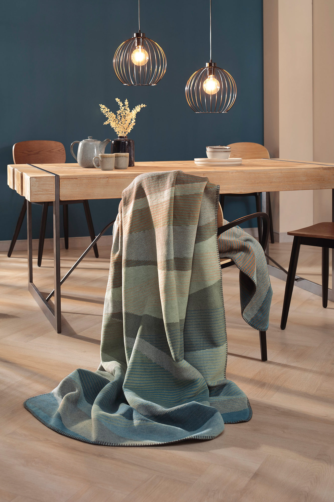 Biederlack Plaid / Decke Nordic Flow