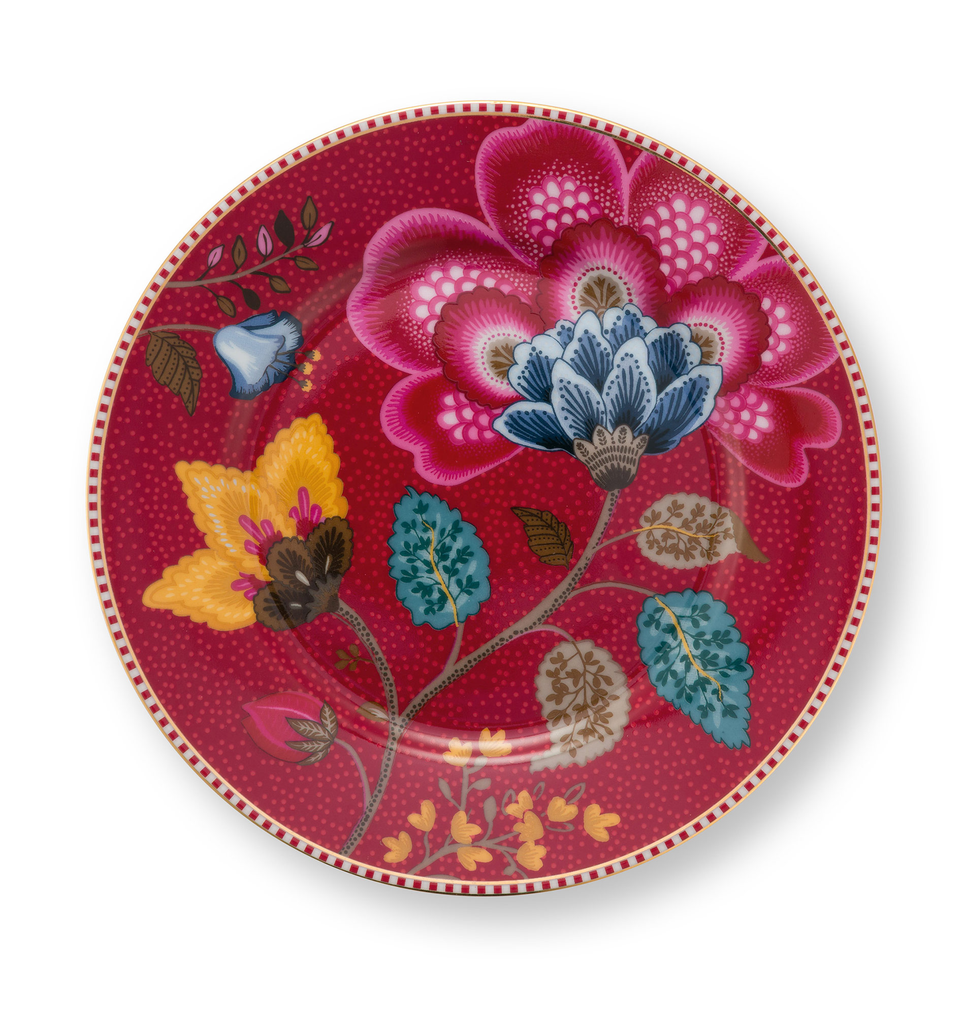 Pip Studio Gebäckteller Blooming Tales | Dark Red