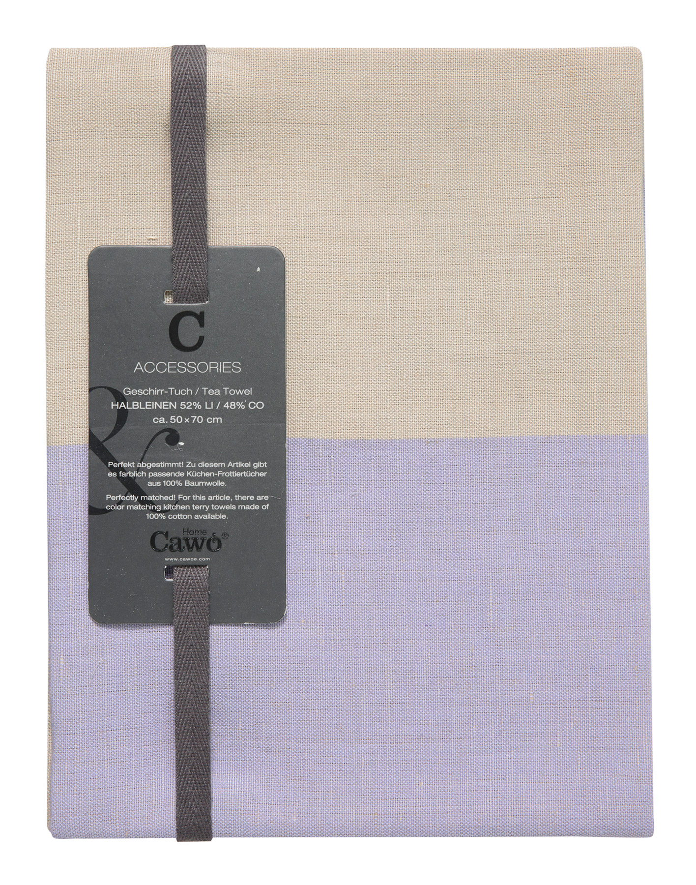 Cawö Geschirrtuch Duo Cuisine 535 | 83 lavendel/leinen