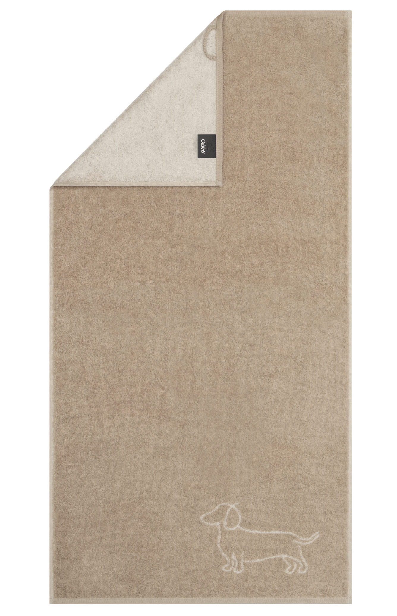Cawö Handtuch We love Dogs 6248 | 33 natur/beige