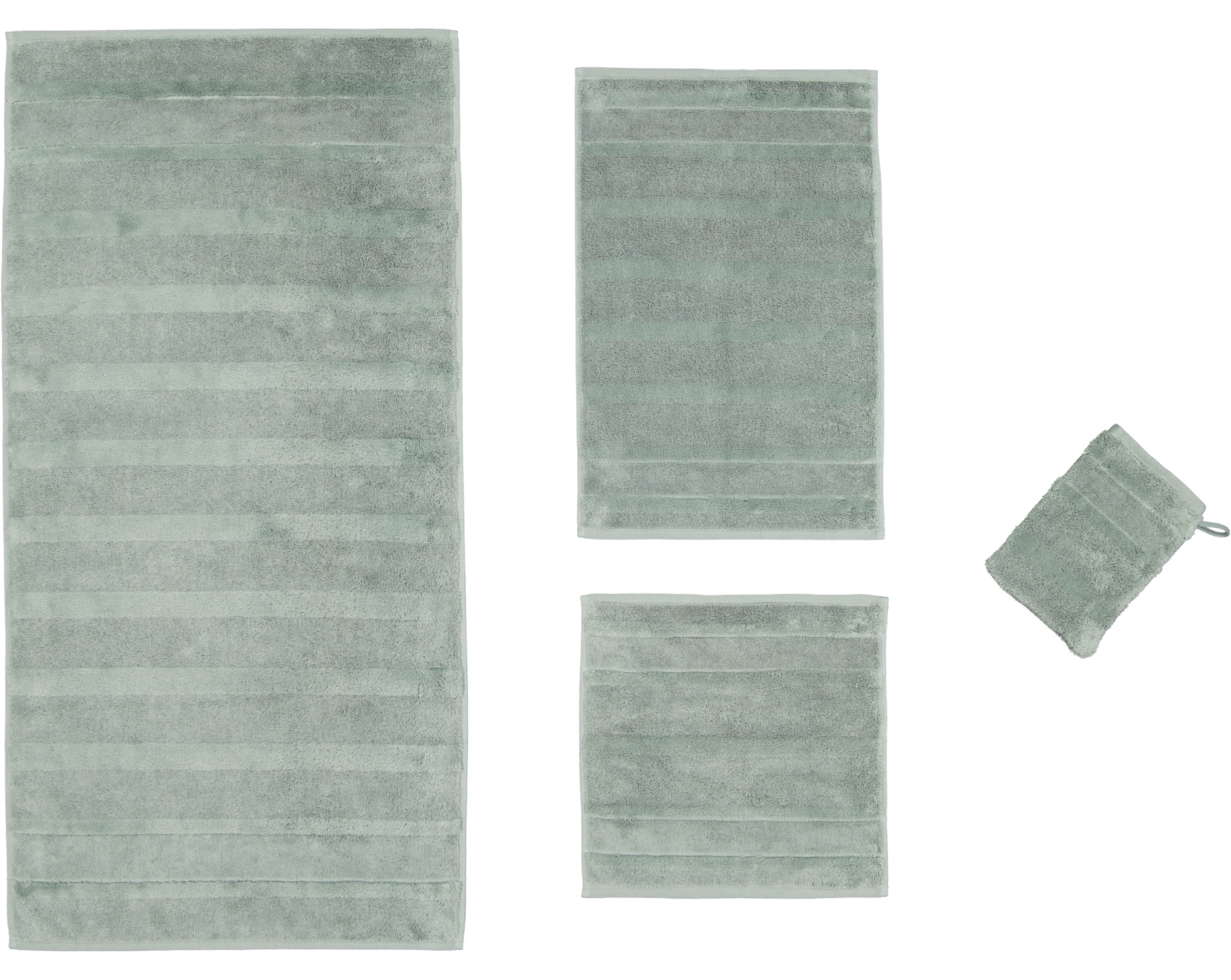 Cawö Handtuch Noblesse 2 1002 | 470 nordic green