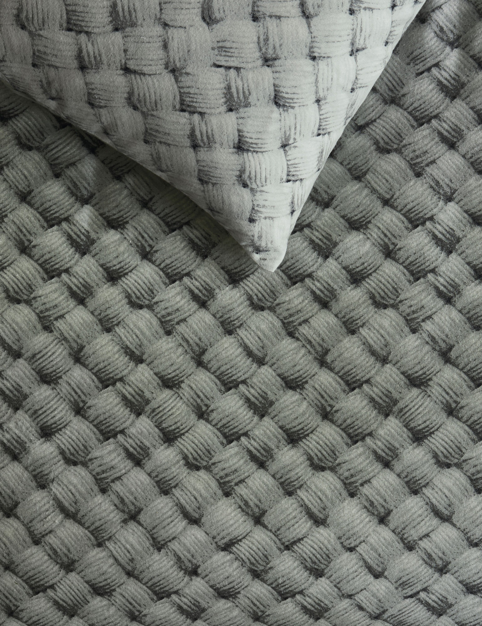 Riviera Maison Flanell-Bettwäsche Woven Wool | Grün