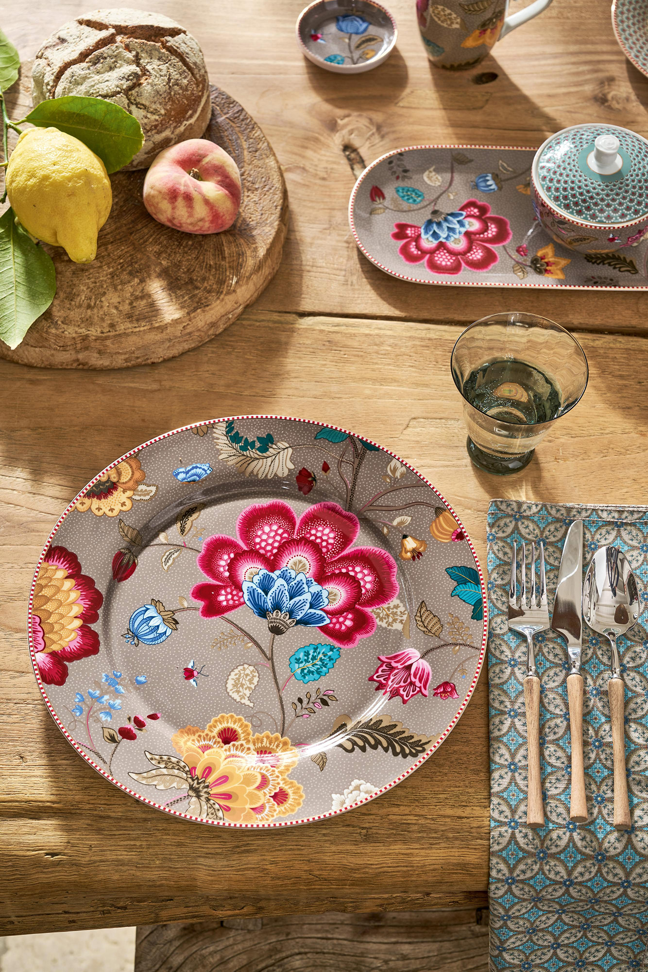 Pip Studio Tortenteller Blooming Tales | Fantasy Khaki