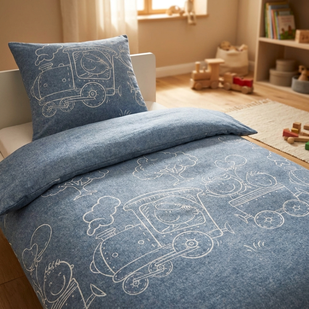Biberna Kinderbettwäsche Flanell 0840521 | 256 Blau