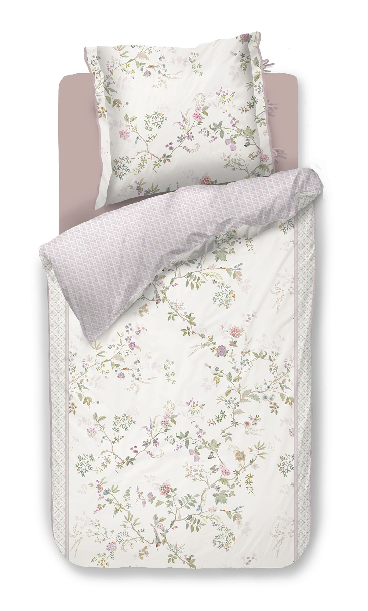 Pip Studio Perkalbettwäsche Bustani | White