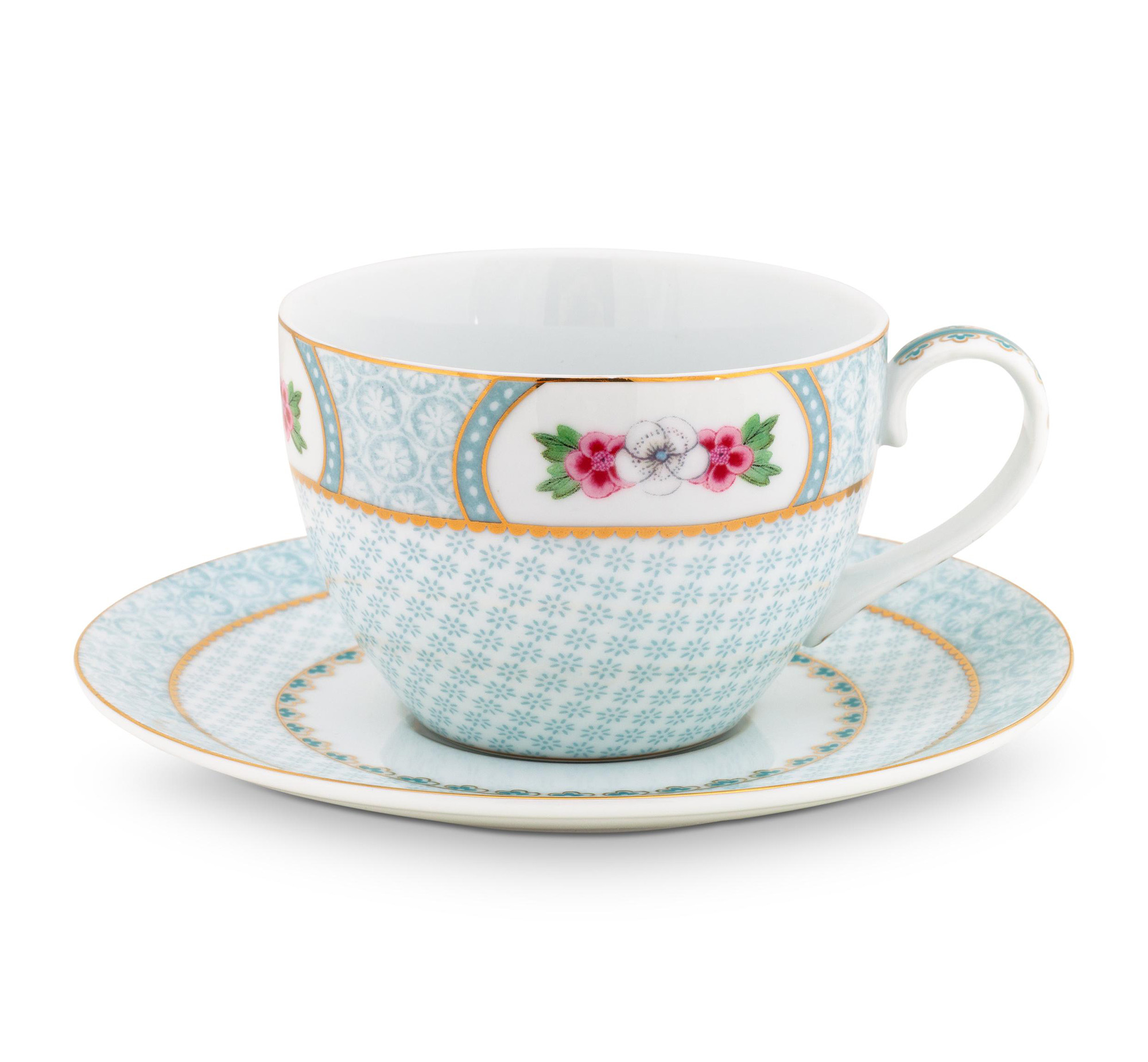 Pip Studio Tasse & Untertasse Blushing Birds |  weiss