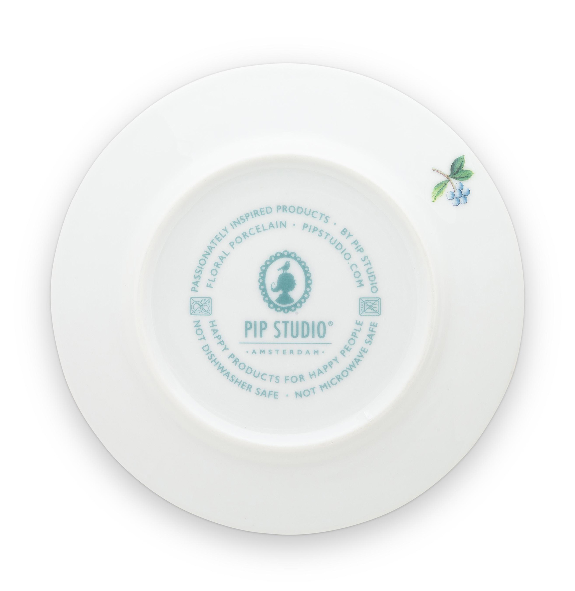 Pip Studio Gebäckteller Blushing Birds |  blau