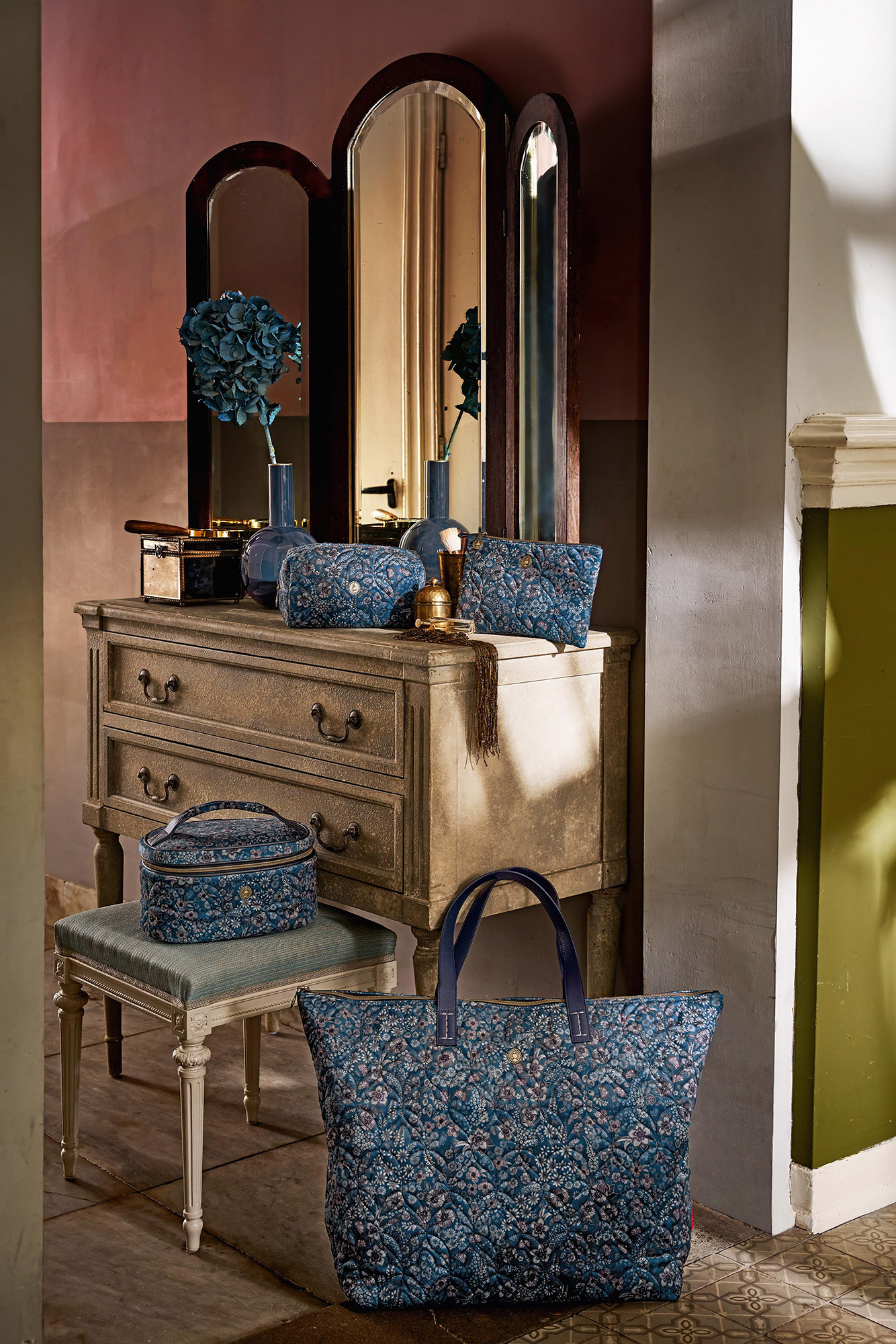 Pip Studio Beauty-Case / Kosmetiktasche Cleo | blau