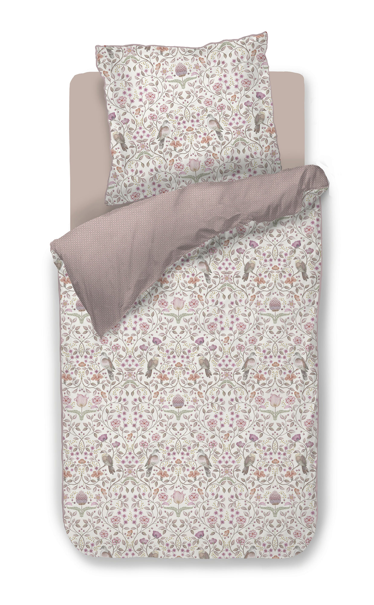 Pip Studio Perkalbettwäsche Garden of Dove | Off-White