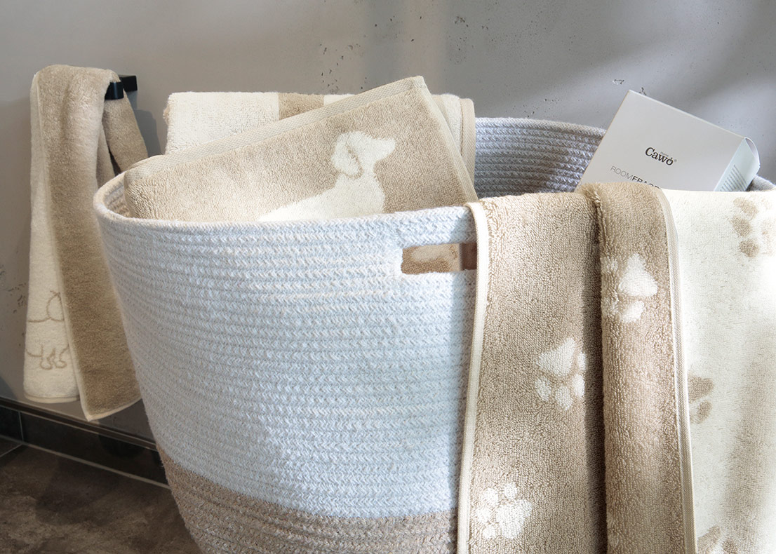 Cawö Handtuch We love Dogs 6247 | 33 natur/beige