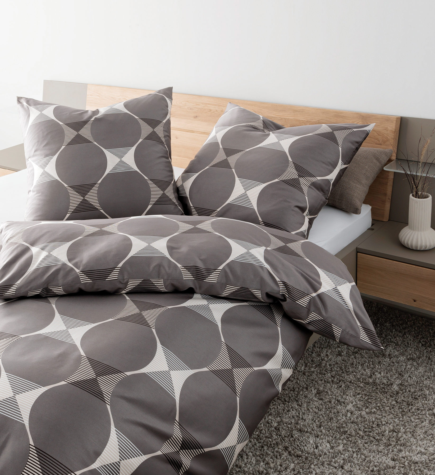 Janine Mako Satin Bettwäsche J. D. | 07 taupe