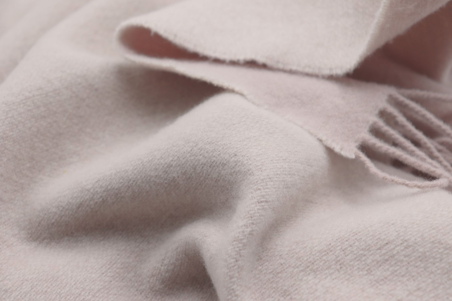 Biederlack Plaid / Decke rosé-ecru
