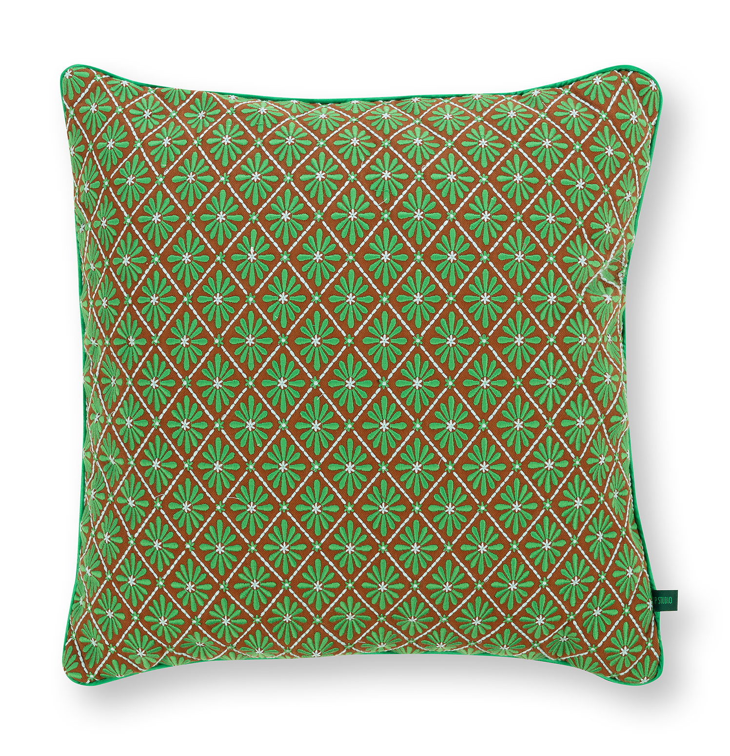 Pip Studio Zierkissen Giyani Embroidery | grün