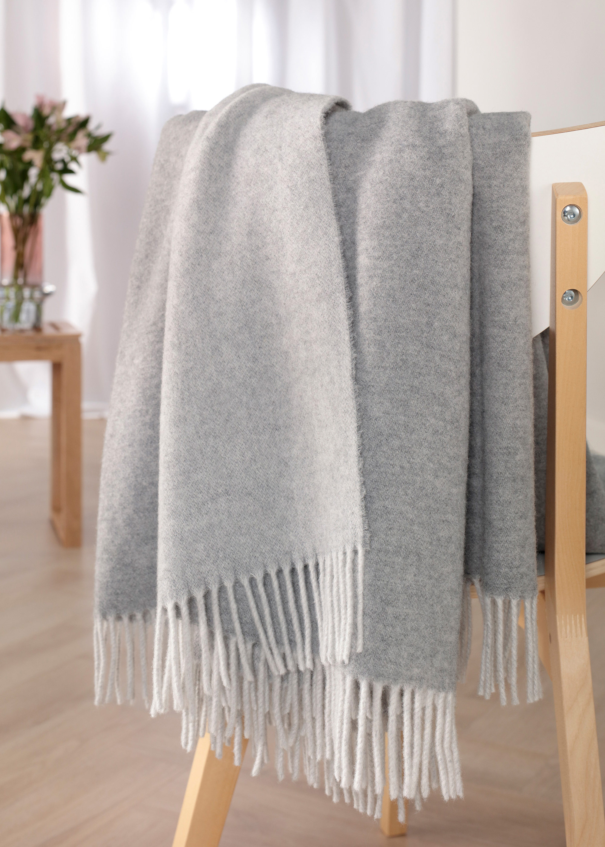 Biederlack Plaid / Decke silver-stone