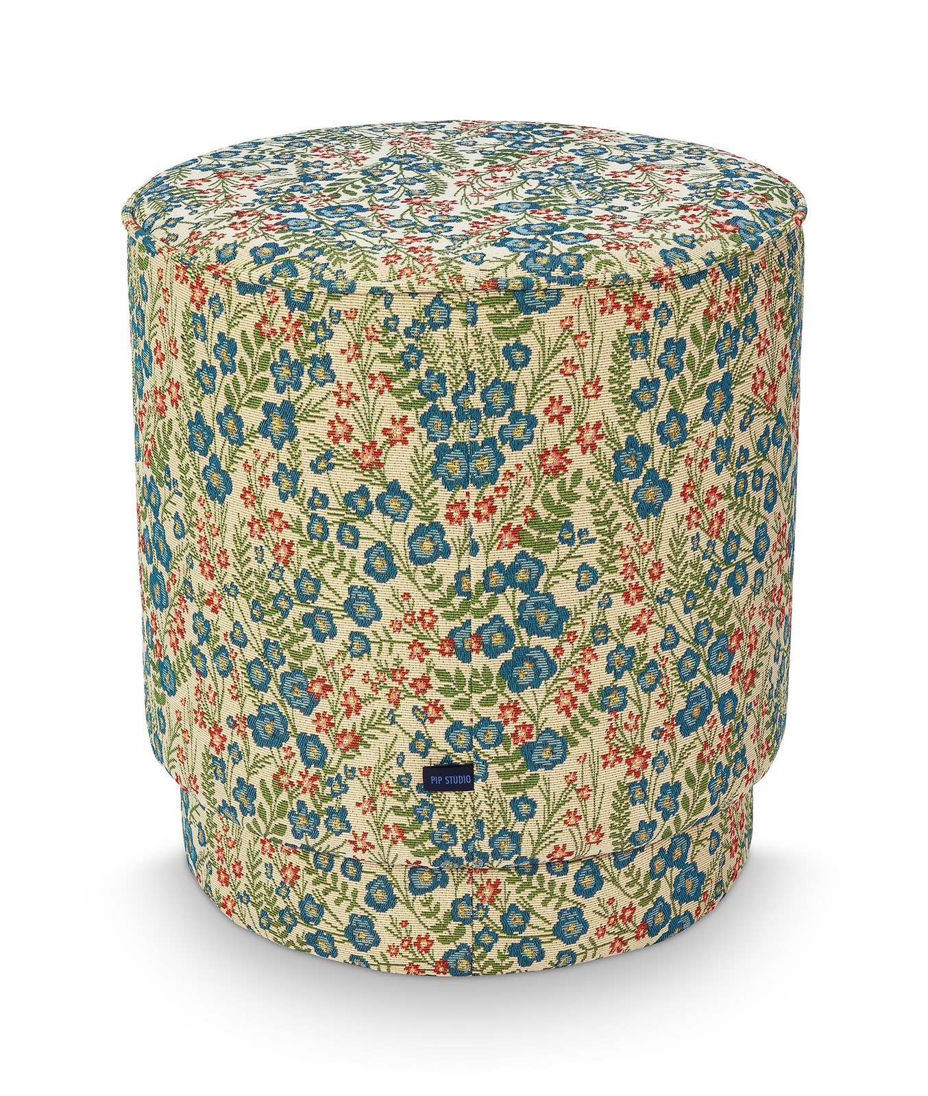 Pip Studio Pouf Sitzpouf Poppy Jacquard | blau
