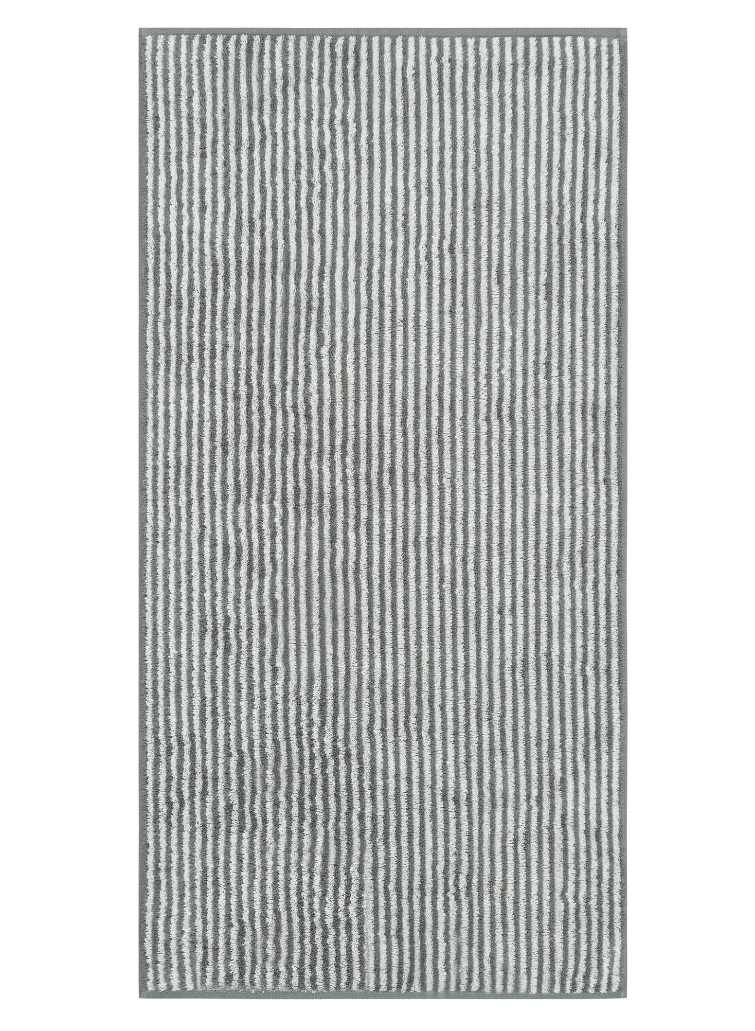 Cawö Handtuch Luxury Home Two-Tone Stripe 480 | 77 schiefer