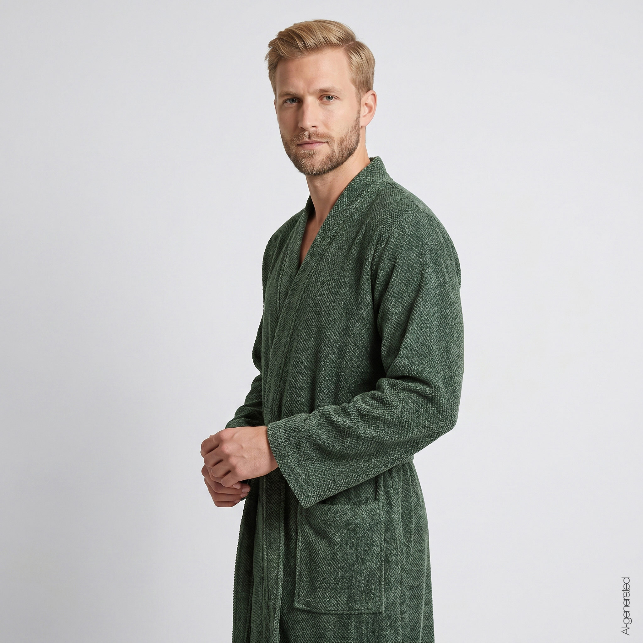 Cawö Herren Kimono-Bademantel  5507 | 47 field