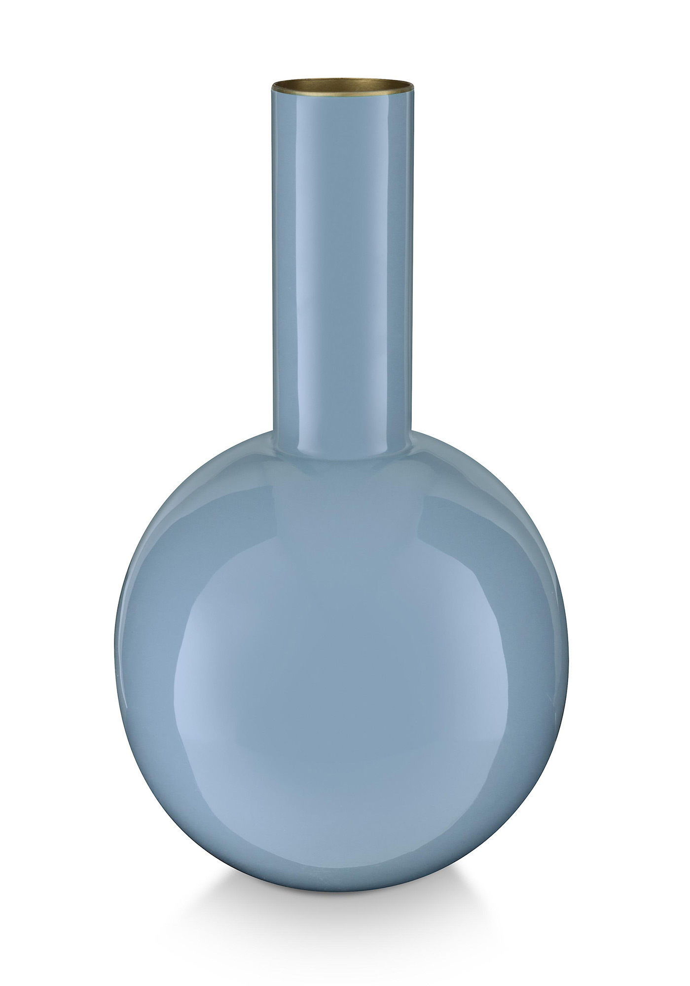 Pip Studio Vase Metall medium Blue Bird | hellblau