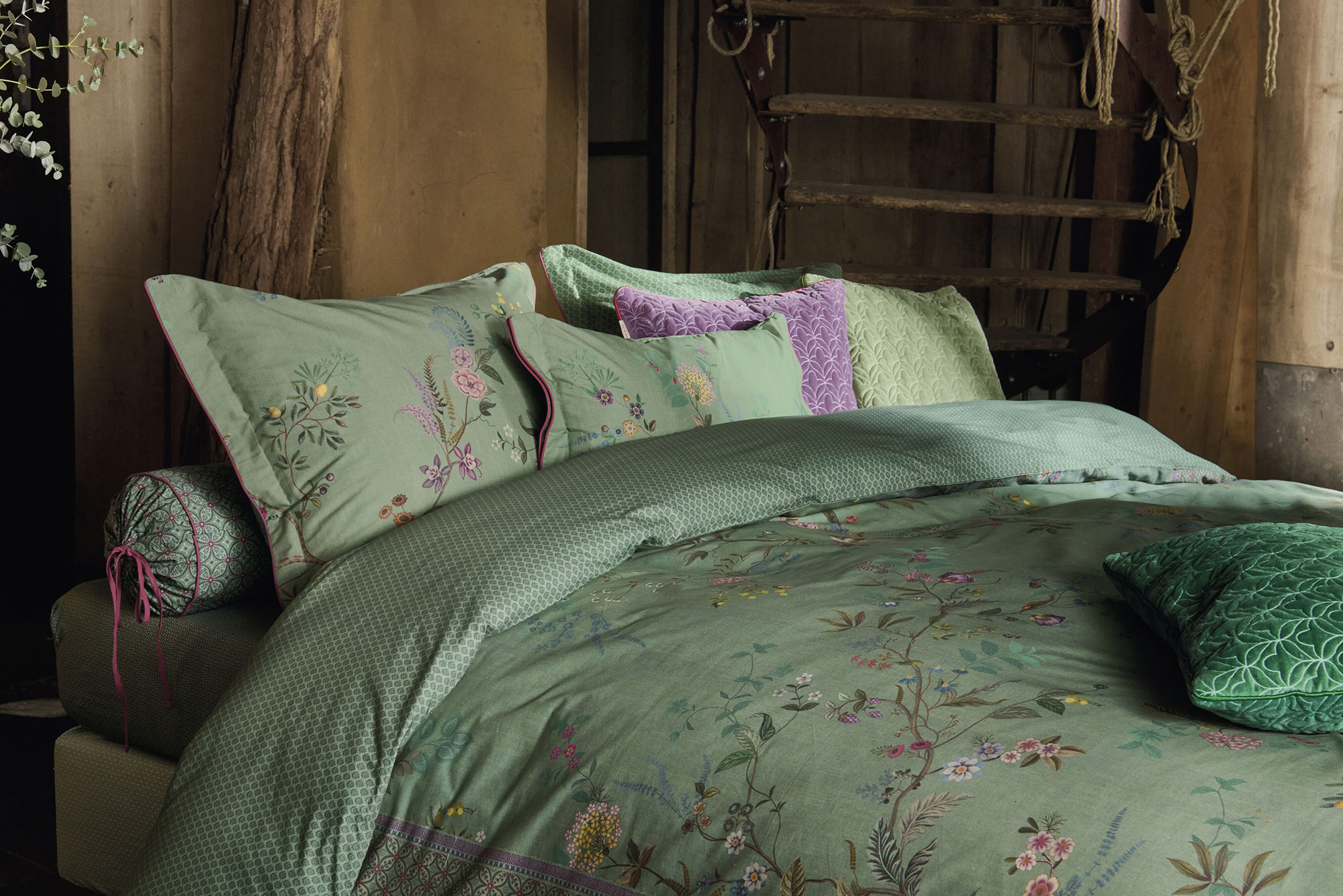 Pip Studio Perkalbettwäsche Bustani | Green