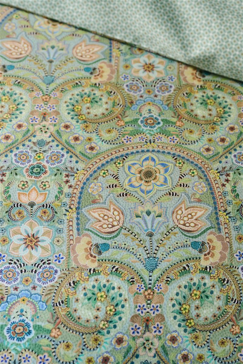 Pip Studio Satinbettwäsche Kikoy | grün