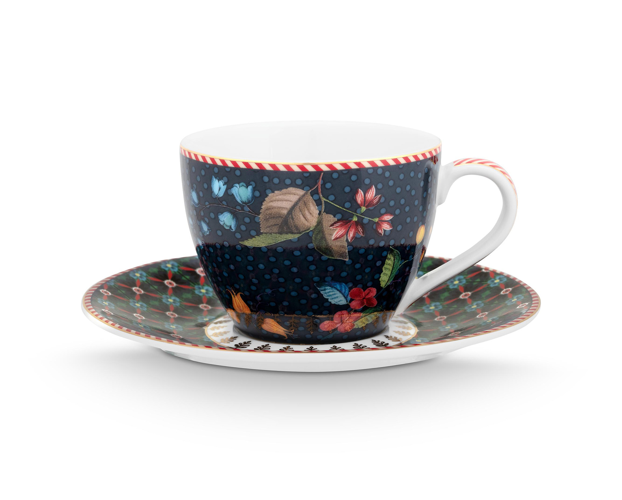 Pip Studio 2er Set Espresso Tasse & Untertasse Berry Blues |