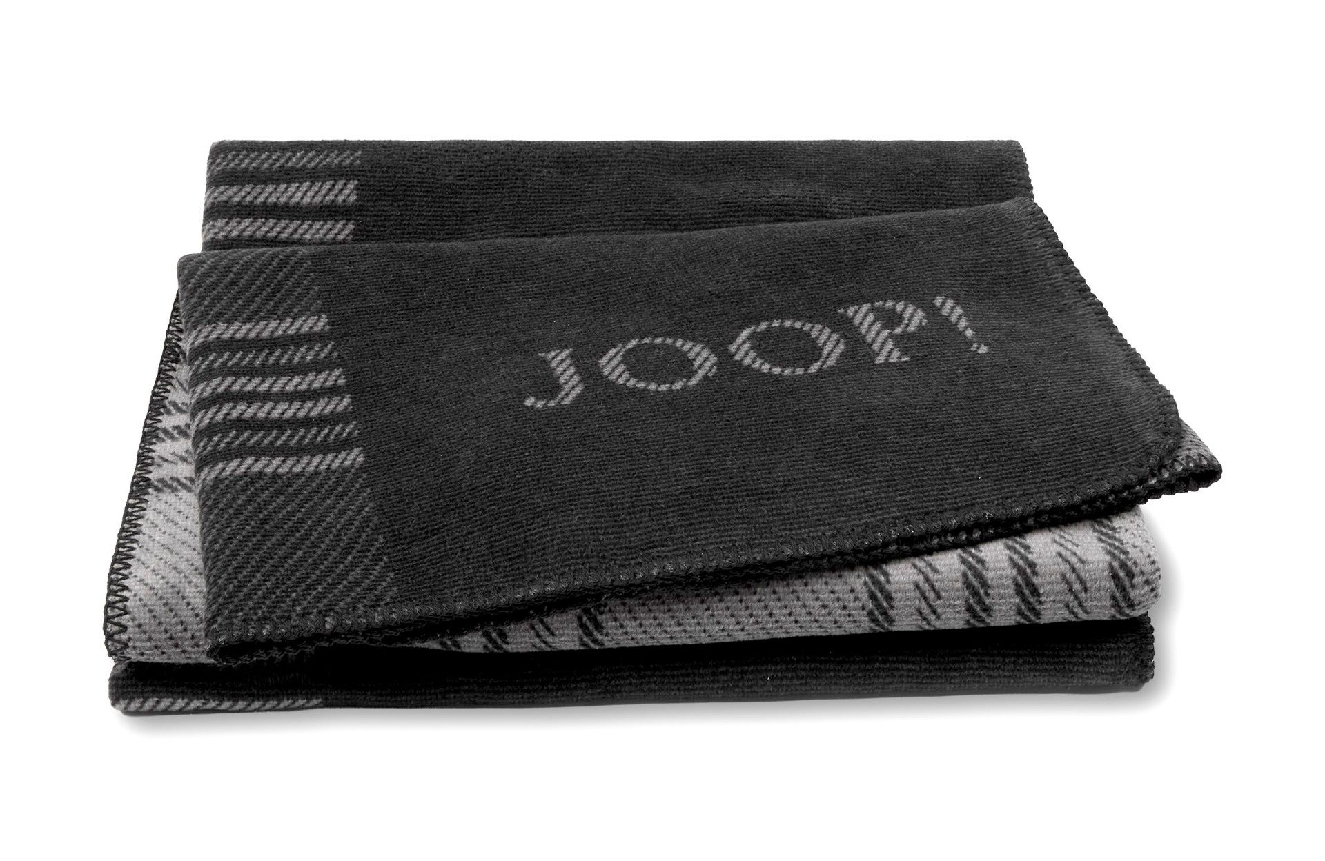 JOOP! Plaid / Wohndecke FRAMES | Schwarz