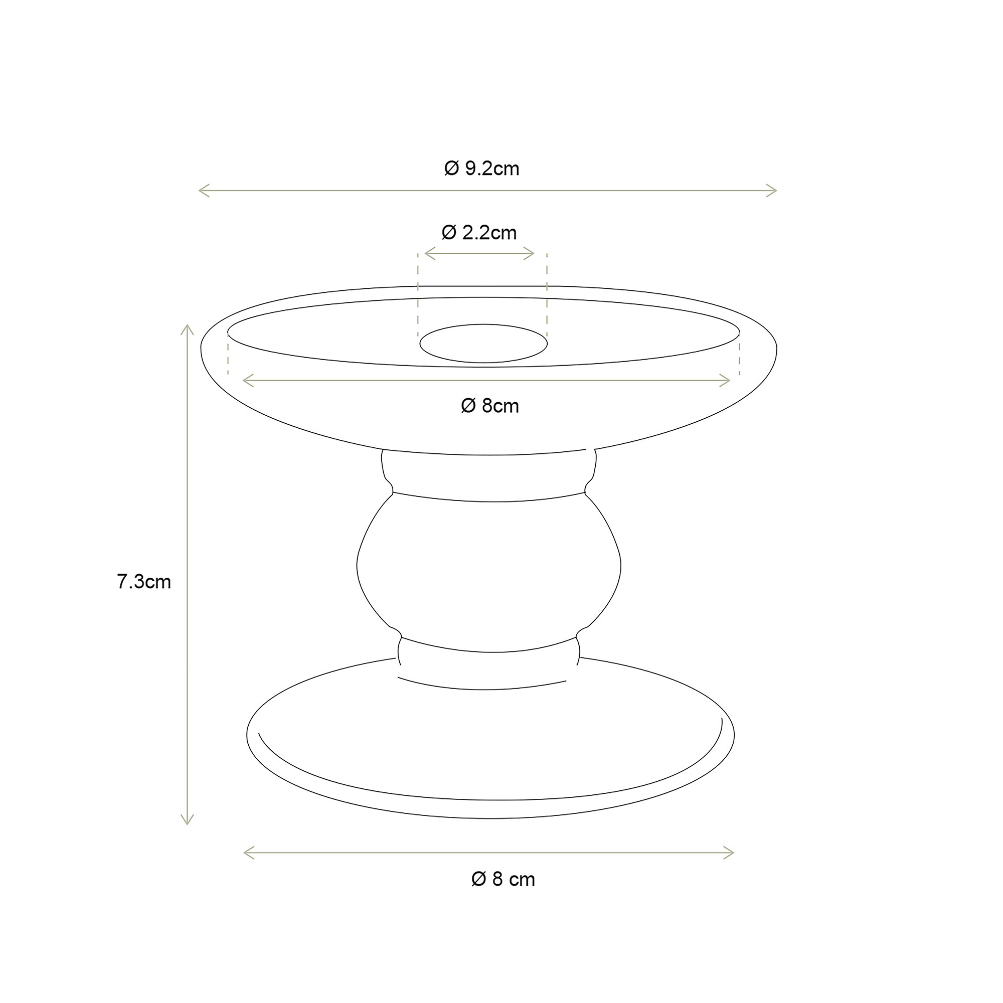 vtwonen 2er Set Glas-Kerzenhalter