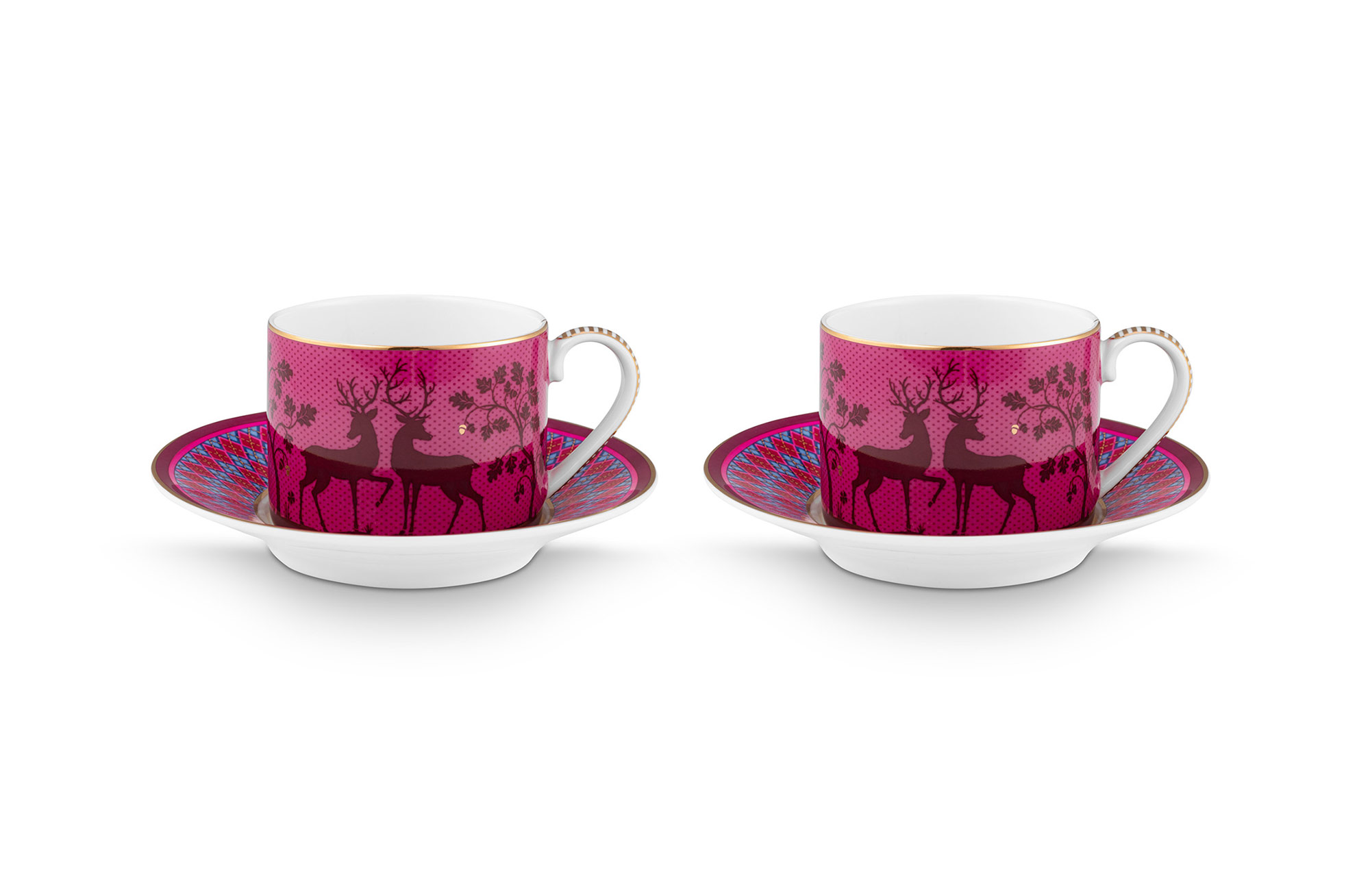 Pip Studio 2er Set Tassen & Untertassen Deerest Darling | Pi