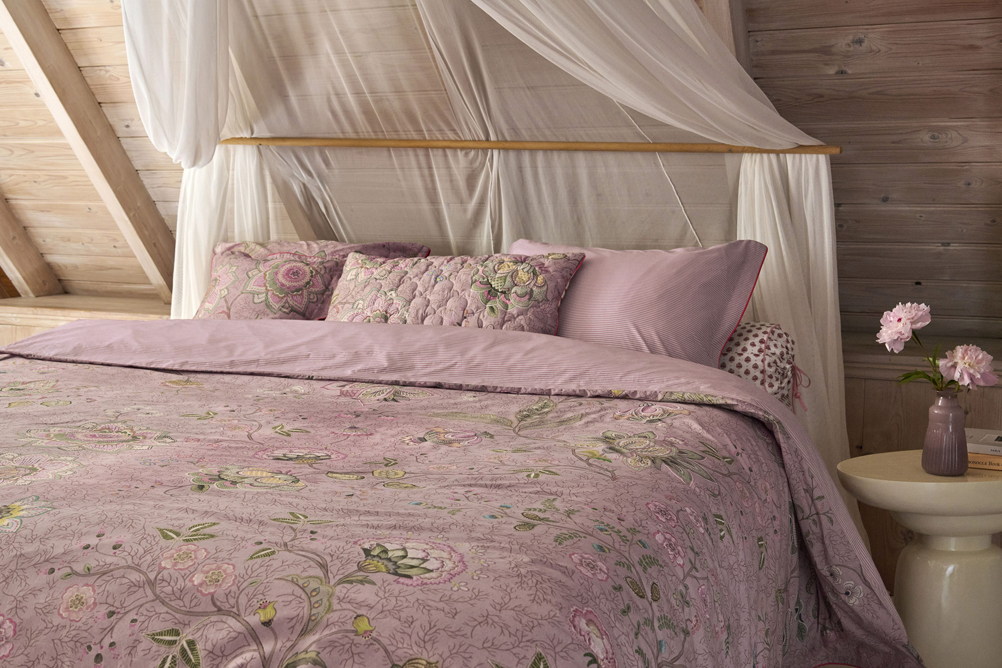 Pip Studio Perkalbettwäsche Mumbai Morning | Rosa