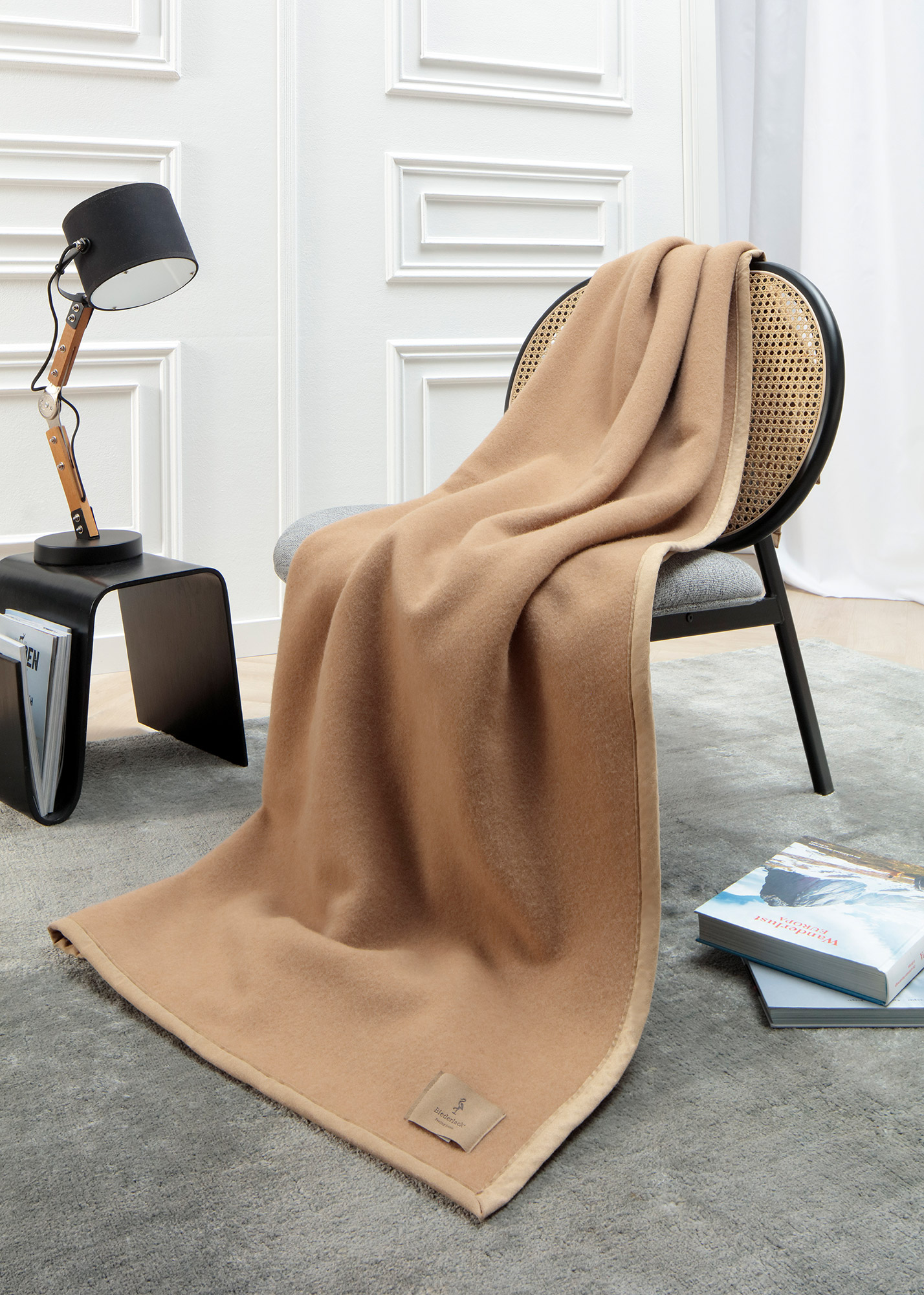 Biederlack Plaid / Wohndecke Kamelhaardecke | cammello