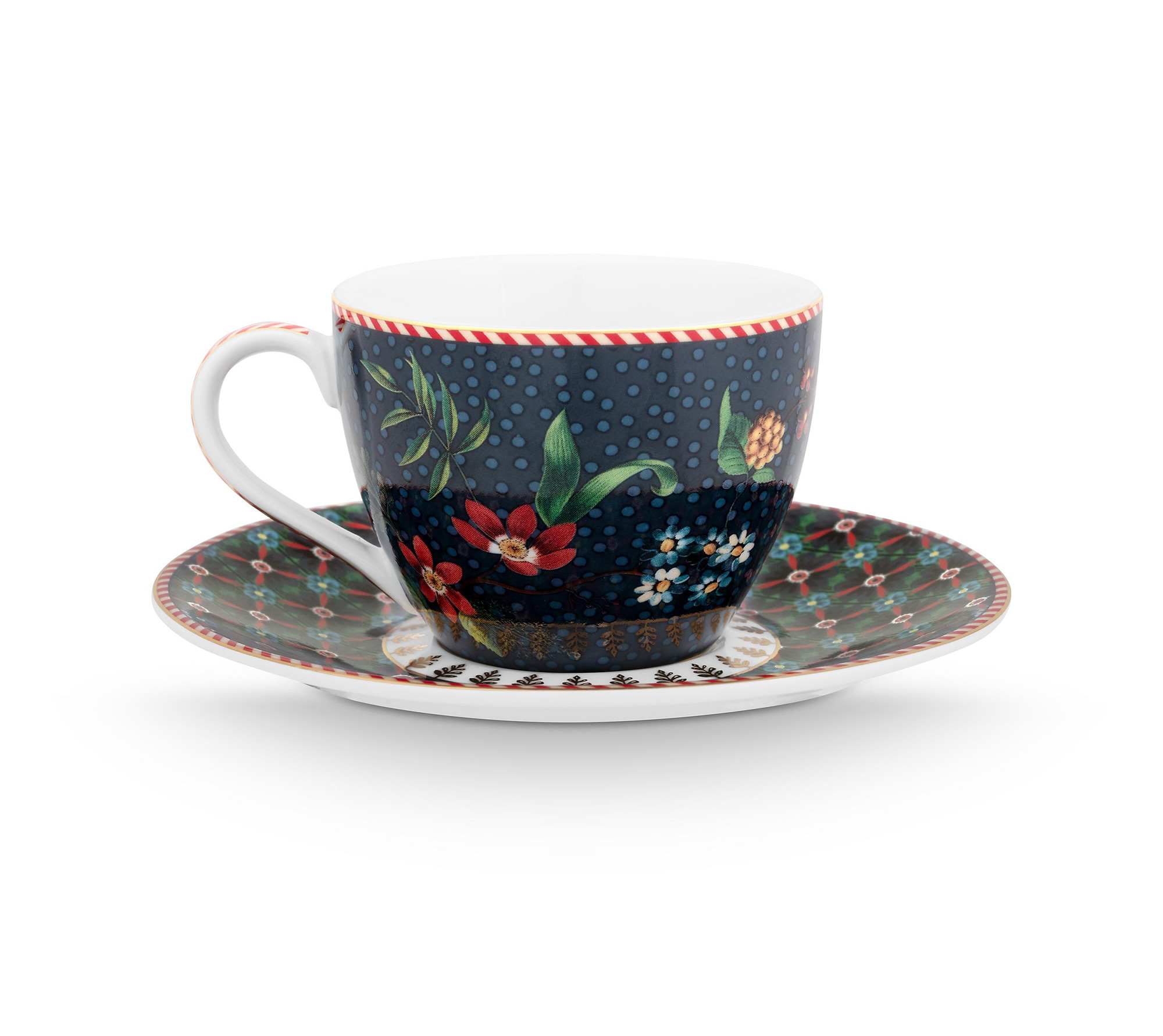Pip Studio 2er Set Espresso Tasse & Untertasse Berry Blues |
