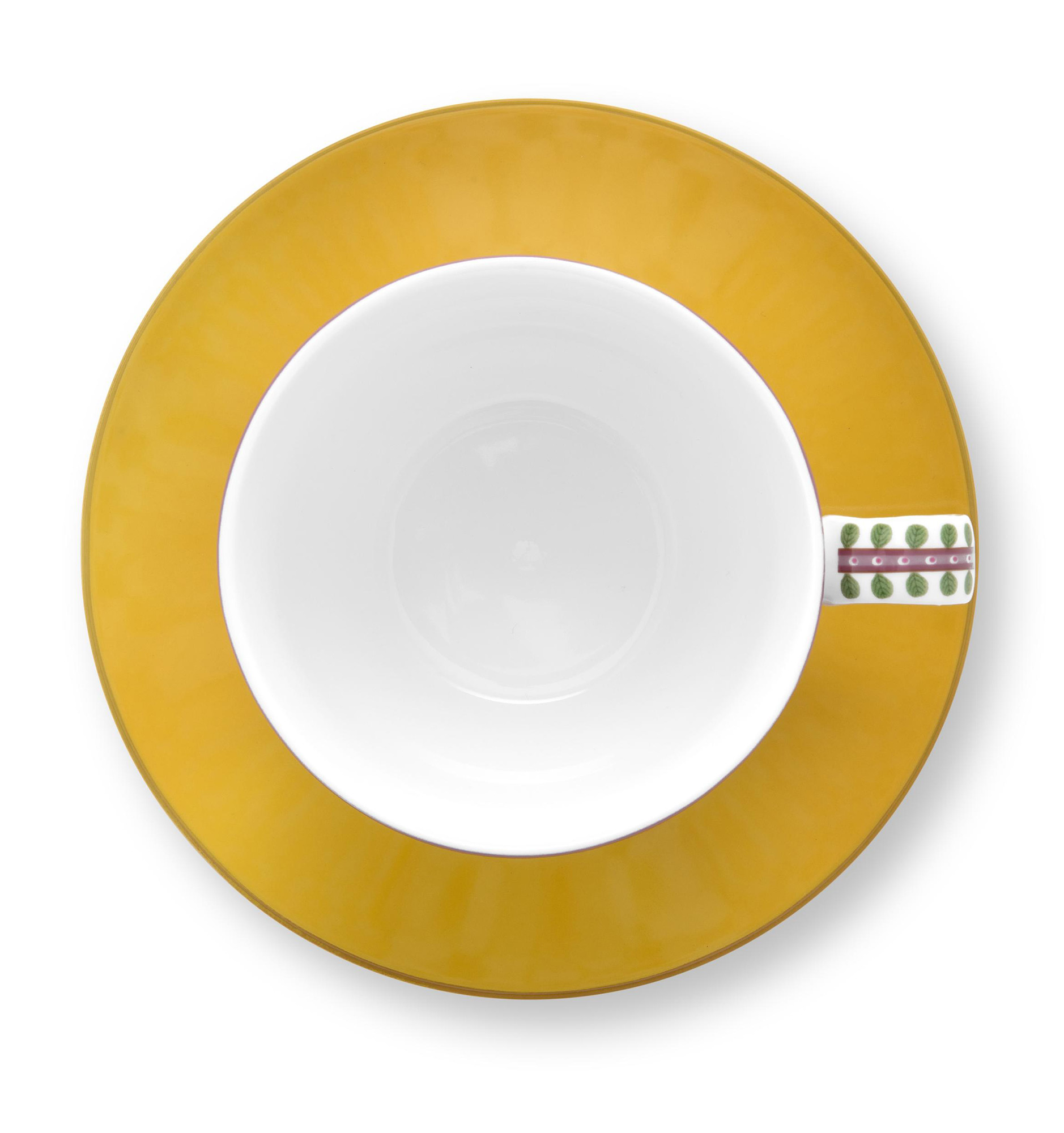 Pip Studio 3er Set Tasse & Untertasse Lily & Lotus | Yellow